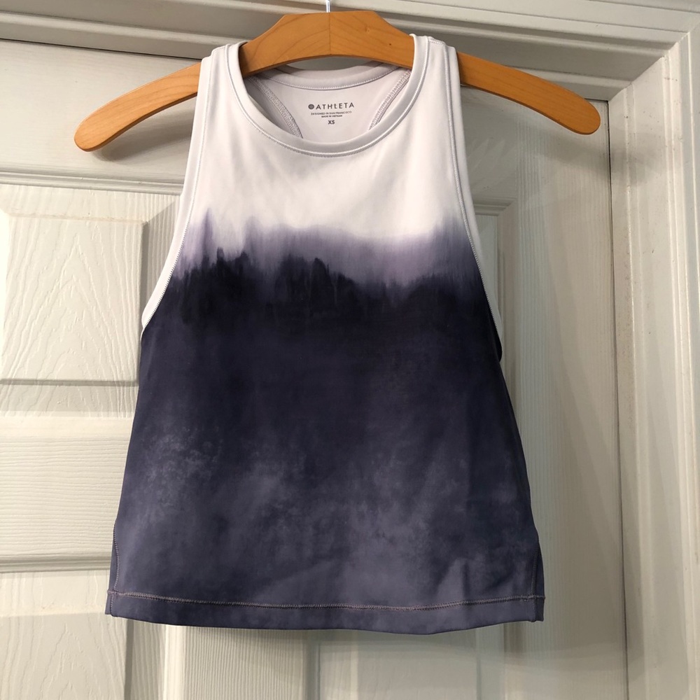 NWOT Athleta Shanti Watercolor Strip Crop